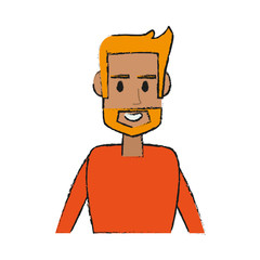 Guy face cartoon icon vector illustration graphic design