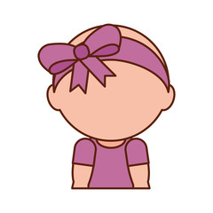 happy and smiling baby girl adorable vector illustration