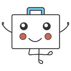 medical kit kawaii character vector illustration design