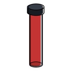 tube test with blood vector illustration design