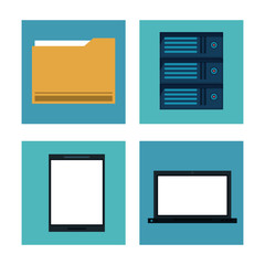 Database and hosting icons icon vector illustration graphic design