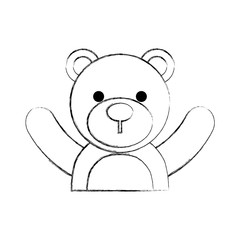 baby shower teddy boy toy animal vector illustration