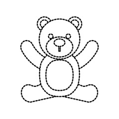 baby shower teddy boy toy animal vector illustration
