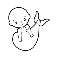 baby shower boy childhood celebration image vector illustration