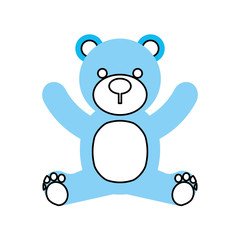 Obraz na płótnie Canvas baby shower teddy boy toy animal vector illustration