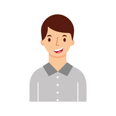 portrait man character male person image vector illustration
