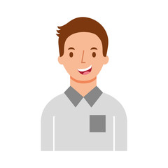 portrait man character male person image vector illustration