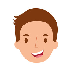 man avatar face male smiling image vector illustration