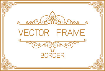 Gold border design, frame photo template, certificate template with luxury and modern pattern,diploma,Vector illustration