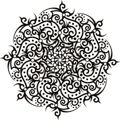 mandala silhouette vector design