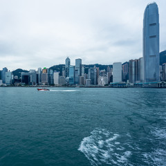 Obraz premium view of victoria harbor in Hong Kong,China.
