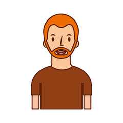 portrait man character male person image vector illustration
