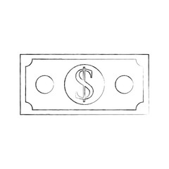 dollar banknote money cash economy financial vector illustration