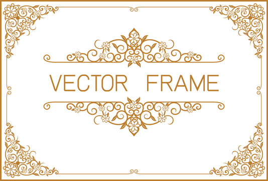 Gold border design, frame photo template, certificate template with luxury and modern pattern,diploma,Vector illustration