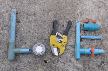 Fototapeta premium Tool repair water supply