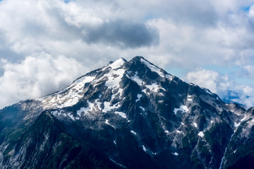 Snow-covered peaks of the North Cascades National Park in Washington state
