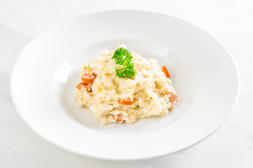 risotto with sausage