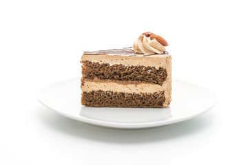 coffee cake on white background