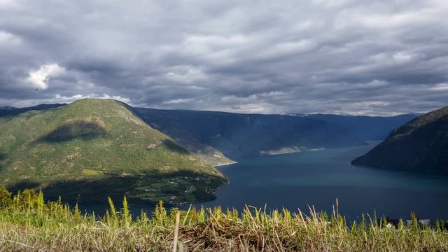Time-lapse slide view on Ornes in Norway 4K