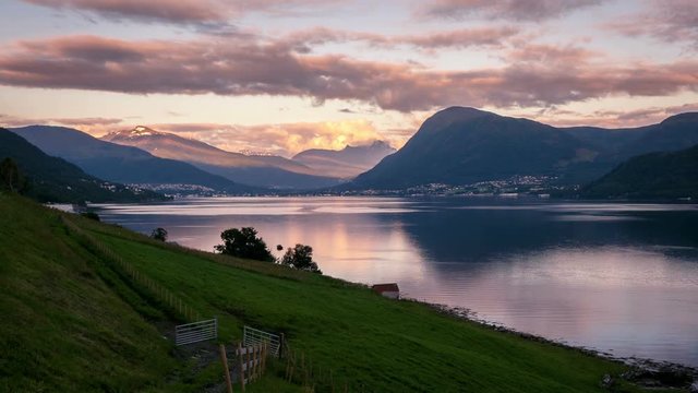 Time-lapse view on &Oslash;rsta in Norway 4K