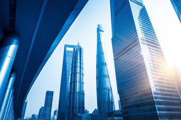 Fototapeta na wymiar In the picture is jin mao tower,shanghai tower,shanghai world financial center,shanghai,china.