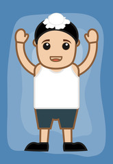 Happy Cartoon Kid Sardar