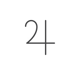 Jupiter symbol line icon, outline vector sign, linear style pictogram isolated on white. Astrology symbol, logo illustration. Editable stroke. © alekseyvanin