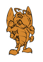 Aggressive Mascot Bee Vector