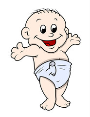 Cheerful Cartoon Baby