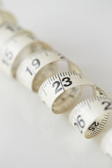 measuring tape on white background