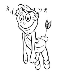 Happy Boy in Love Drawing