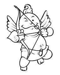 Kid Cupid Aiming Drawing