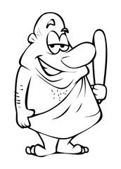 Funny Happy Cartoon Man Drawing