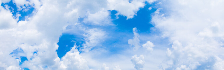 panorama sky and cloud in summer time with formation storm cloudy beautiful art nature background