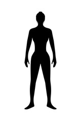Human Body, Silhouette body of healthy woman