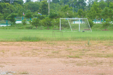 football field  poor in countryside with copy space add text