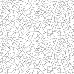 Craquelure, seamless linear pattern. Stylish texture with repeating lines randomly. Grunge texture, consisting of fine cracks on the glazed surface. Vector