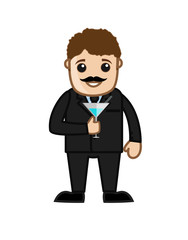 Businessman Drinking Wine