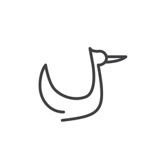 Flying stork line icon, outline vector sign, linear style pictogram isolated on white. Symbol, logo illustration. Editable stroke