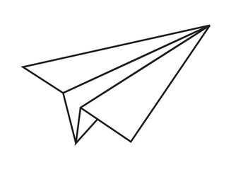 Origami Paper Plane Vector Shape