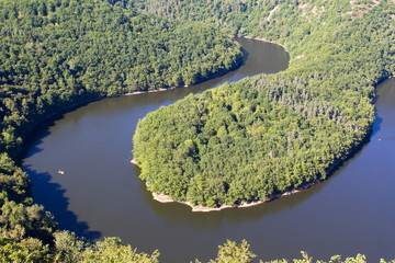 meander of the river Sioule in Auvergne