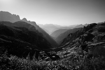 panorama sulle dolomiti, nei pressi delle tre cime di Lavaredo