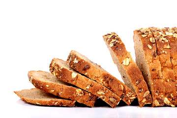 multi grain bread with slices