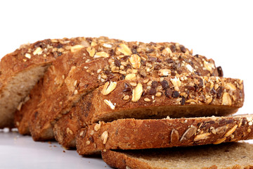 multi grain bread with slices