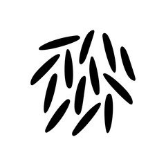 Long grain rice, shade picture