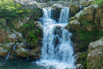 Sandankyo(SANDANTAKI Three-stage waterfall) in Hiroshima,Japan
