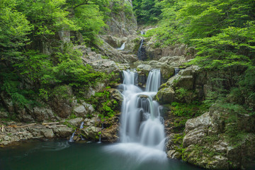 Sandankyo(SANDANTAKI Three-stage waterfall) in Hiroshima,Japan