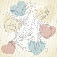 Floral Hearts Background