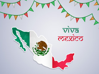 illustration of elements of Mexico Independence Day Background
