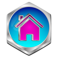 Home Button - 3D illustration